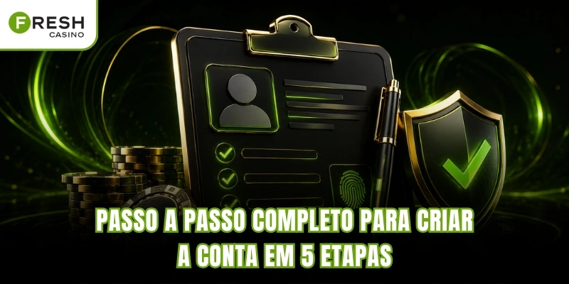 Passo a passo completo para criar a conta em 5 etapas